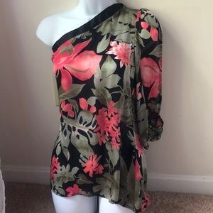 Floral One Shoulder Blouse